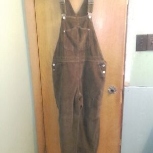 Olive Green Old Navy Slouchy  Corduroy Women's Overalls Size 6